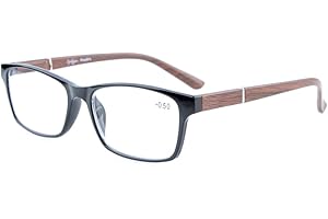 Eyekepper Sprężynowe zawiasy wygląd drewna Arms Crystal Clear Vision okulary do czytania