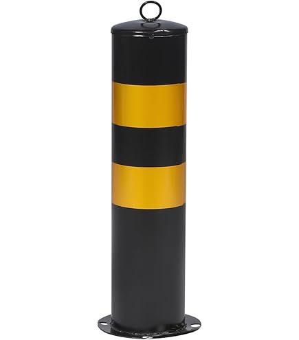 Dissuasori Di Parcheggio In Acciaio 91cm - Giallo, Con Bulloni, Per Sicurezza Stradale - Foto 7