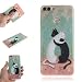 Produktbild Ostop Hülle für Huawei P Smart,Weich Silikon TPU Ultra Dünn Slim Handyhülle Bunt Muster Matt Rückseite Abdeckung Durchsichtig Flexibel Stoßstange Stoßfest Schutzhülle,Weiß Schwarz Katze