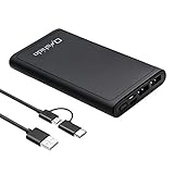 Onshida Batterie Externe Power Bank 10400mAh Chargeur Portable avec Deux Sorties USB-A et Deux Entrées Micro USB et Type C, Batterie Li-Polymère pour iPhone, iPad Samsung Galaxy etc