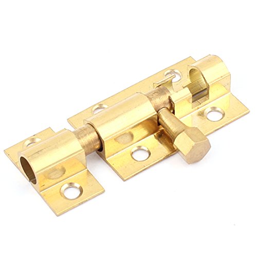 Preisvergleich Produktbild Sourcingmap, lang Messing Türriegel Schiebetür Schloss Barrel Bolt Gold Ton