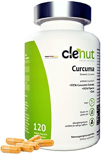 Turmeric Curcumin 120 VEGAN Capsules, 1.100 mg Curcuma + Zinc + Piperine, Quality Product - Made in Germany