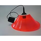 Deckenlampe Lampenschirm orange hergestellt aus original Vinyl Schallplatte