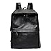Produktbild DCRYWRX School College Bookbag Vintage PU Ledertasche Reisetasche Business Casual Rucksack Reisetasche Kann 14 Zoll Laptop Halten,Black