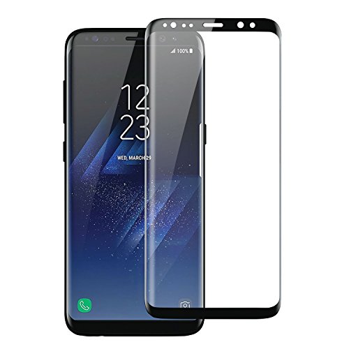 Protection d'écran en Verre Trempé Samsung Galaxy S8 Olixar Full Cover Verre Trempé Incurvé - Indice de dureté 9H - Protecteur d'écran Robuste Anti-chocs / Anti-rayures - Transparent