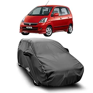 ROYALS CHOICE Water Resistant Car Cover for Maruti Suzuki Zen Estilo (Gray with Mirror Pocket)