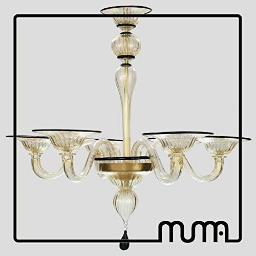 Murano Blown Glass Chandelier. Genuine Murano Glass. Modern Light, Murano Glass Master Certified