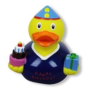 Lilalu 8,5 cm Birthday Boy Ente Spielzeug (Mehrfarbig): Amazon.de