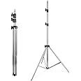 eWINNER Stainless Steel Heavy Duty Light Stand with 1/4inch Universal Adapter for Studio Softbox Flash Monolight and Other Photography Equipment (200CM)