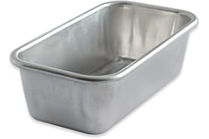 Nordic Ware Naturals - Pagnotta da 0,5 kg, in alluminio naturale, con conducibilità termica superiore, prodotto negli Stati Uniti, colore: argento