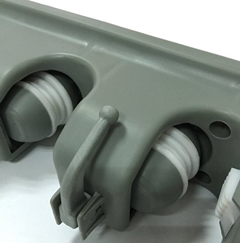 Joyoldelf Pinsel Besen und Mopp Halter Gerätehalter Speicher Wandhalterung Besenhalter Tidy Organiser Wand Rack - 4