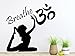 Produktbild jiuyaomai Buddha Yoga Frau Wandtattoo Zitat Atmen Om Zeichen Symbol Hindu Gott Aufkleber Klebstoff Innen Yoga Studio Kunstwand Dekore 42x42cm