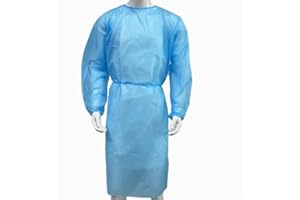 GENERICO Camice Monouso blu 100 pz in TNT 20 gr DM CLASSE I camice da lavoro usa e getta per Visitatore Paziente