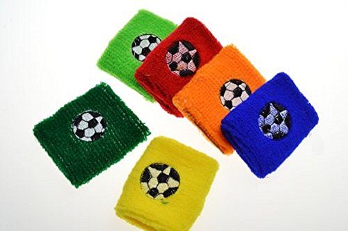 Preisvergleich Produktbild 6 x Schweißband Fußball verschiedene Farben