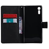 Sony Xperia XZ Handytasche,Sony Xperia XZ Hülle,Sony Xperia XZ Case- Felfy Slim Full Body Schön Farbe Muster Ständer mit Kreditkarte Slots Magnetic Button PU Leder Wallet Case Cover Etui Holster Brieftasche Mode Hülle Tasche für Sony Xperia XZ + 1x Schwarz Stylus (Bär Lanyard) + 1x Eule Staub Stecke - 
