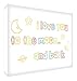 Feel Good Art A4 Deep Box Canvas Nursery Wall Art I Love You To The Moon And Back (30 x 20 x 4 cm, Multicoloured)
