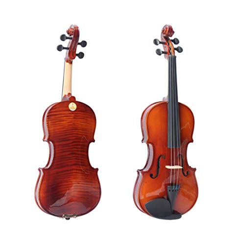 Preisvergleich Produktbild YQQY Violine Geige 4 / 4 Schülerprüfungsgrad hochwertige Reine handgefertigte Ebenholz-Konfiguration mit hellem Muster