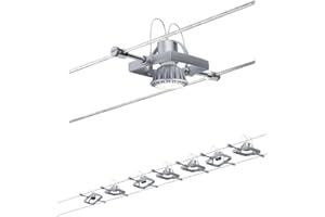 Paulmann 94152 Kit Système de Câbles Mac II 7x10W max, Système de Câbles Chrome Mat Métal GU5,3 sans Ampoules