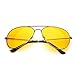 Produktbild Unisex Klassische Aviator Sonnenbrille Nachtfahrbrille, Tukistore Street Fashion Metallrahmen Gespiegelte Flache Linse UV400 Schutz Sonnenbrille für Frauen Männer