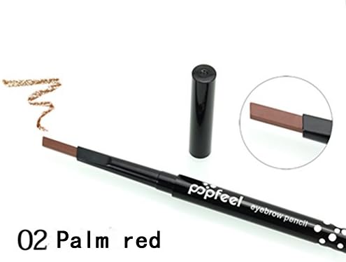 EUIRISTORE Natural Eyebrow Pencil Pen Eyeliner Pen Waterproof Easy to Apply 02 Palm Red