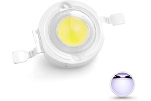 CHANZON 10Pcs High Power LED Chip 1W Kaltweiß 10000K - 15000K (300mA - 350mA/DC 3V - 3.4V/1 Watt) Superhelle Intensität SMD COB Licht Emitter Komponenten Diode 1 W Birne Lampe Perlen DIY Beleuchtung