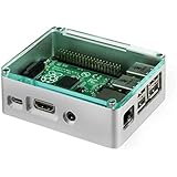 anidees AI-PI-SG-Plus Raspberry Pi3 Aluminium Gehäuse mit Acryl-Top-Deckel - Silber