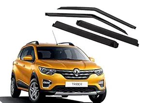 CAR SAAZ Unbreakable Door Visor/Rain Visor/Wind Deflector Compatible with Triber (Set of 4Pcs)