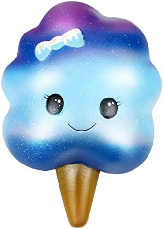Jumbo Galaxy Strawberry Scented Squishy Charm Slow Rising Stress Reliever Toy Squeeze Small Sheep Squishy Slow Rising Decompression Easter Phone Strap Toy (D)