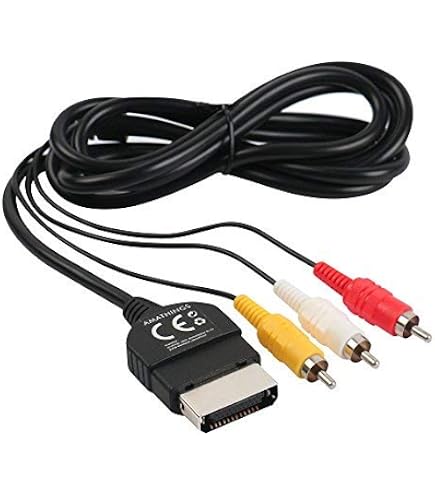 ABS AV-Kabel 1,8 M – Für Xbox 360 Slim, Audio-Video-Kabel Als Ersatz Oder Zweitkabel