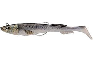 Berkley Powerbait Power Sardine - leurre souple polyvalent texan pour la pêche en mer, founit avec deux paddle pour le lieu BlackMinnow Fiiish