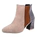 Produktbild WWricotta Damen Schuhe Stiefeletten Chelsea Boots mit Blockabsatz Profilsohle Kurzschaft Stiefel Freizeitschuhe High Heel Martin Stiefel Ankle Boots
