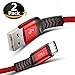 Price comparison product image ULTRICS USB Type C Cable 1M, High Speed 10Gbps USB 3.1 Nylon Braided Data Transfer Lead, Fast Charging Cord Compatible with Samsung Galaxy S10/ S9/ S8 Plus, Note 9/8, LG, HTC, Google Pixel – Red