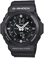 Casio GA-150-1AER G-Shock Men's Quartz Watch with Black Dial Analogue - Digital Display and Black Resin Strap