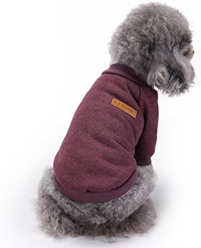Aisuper Dog Cat Clothes Cute Cool Fashion Hoodie Sweater For Autumn Winter Small Medium Large Pet Jumper Sweatshirt Warm Pug Chihuahua Bulldog Top (10 Colours) Medium Brown