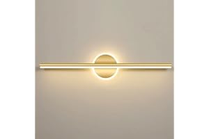 ZXKYZR8 Lampes frontales à miroir LED, lumière de vanité de salle de bain moderne, lumières de miroir de maquillage de salle de bain, luminaire d'applique murale de coiffeuse de bain en métal doré, bl