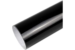 Rapid Teck® 6€/m² AutoFolie Serie 560MG Glanz schwarz 1m x 1,52m Premium Car Wrapping Folie mit Luftkanal