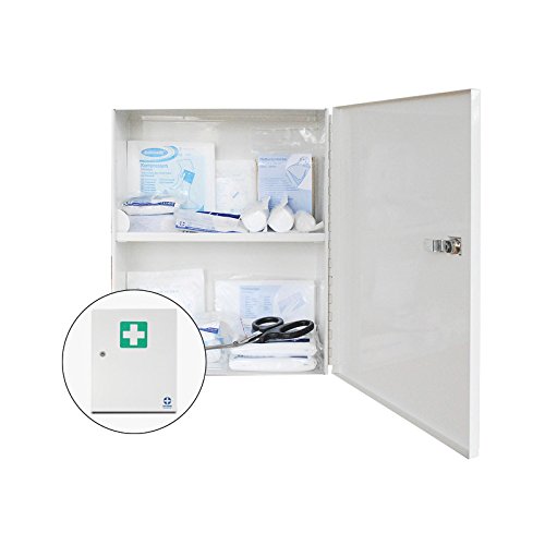 Metall-Verbandschrank A Weiß mit Inhalt DIN 13 157