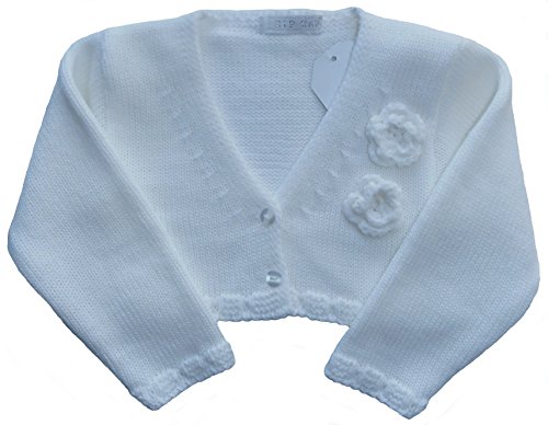 Brecrest Fashion Baby-Girls Zip Zap GG0829 Cardigan, White, 0-3 Months (Manufacturer Size:3 Months)