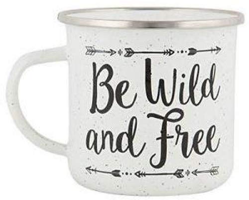 Be Wild & Free Wanderlust Traveller Inspirational Enamel Mug
