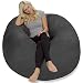Chill Sack Bean Bag Chair: Giant Memory Foam Furniture Bags and Large Lounger - Big Sofa with Huge Water Resistant Soft Micro Suede Cover - Charcoal, 5 feet