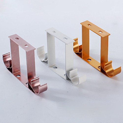 2 Pcs Roman Pole Curtain Rod Drapery Pole Ceiling Mounted Double