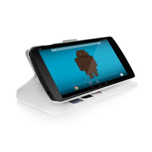 Orzly   - LG NEXUS 5 Funda con Auto Standby   Sensores Autom  ticos del Sue  o   Vigilia   Estilo de BLANCO - Caja con Soporte integrado  Alias  Orzly   - Multi-Function Wallet Stand Case para GOOGLE NEXUS 5 SmartPhone   Tel  fono M  vil - 2013 modelo   ESTUCHE INCLUYE  Tapa Magn  tica   Cartera   Billetera integrado