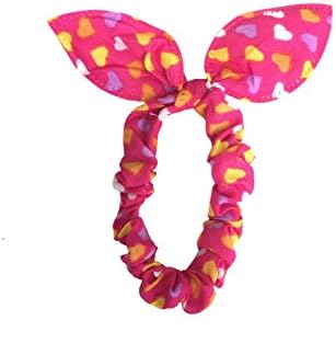 New Rabbit Bunny Ears Polka Dot Scrunchie Hair band Elastic Hair Tie Ponytail Holder