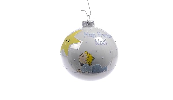 Izaneo Boule Bebe Mon Premier Noel Etoile Bleu Ciel
