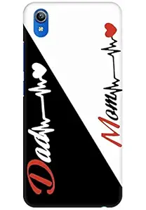 Coberta Printed Back Cover for Vivo Y91i Back Cover Case - Black and White Mom Dad Love