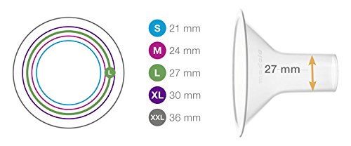 Medela 008.0330 PersonalFit Brusthaube, 2 Stück, Größe XL, 30 mm - 3