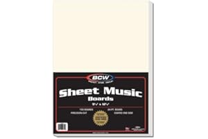 BCW Sheet Music Backing Boards x 100 per Pack