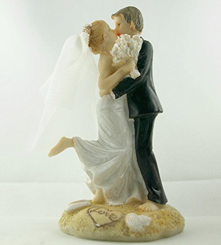 Brautpaar Strandkulisse 1 x modernes Hochzeitspaar Hochzeitsdeko Tortenaufsatz - 2