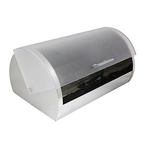 Brotkasten Edelstahl Brotbehälter mit Klappdeckel Brotbox Brotkiste Edelstahl - 5