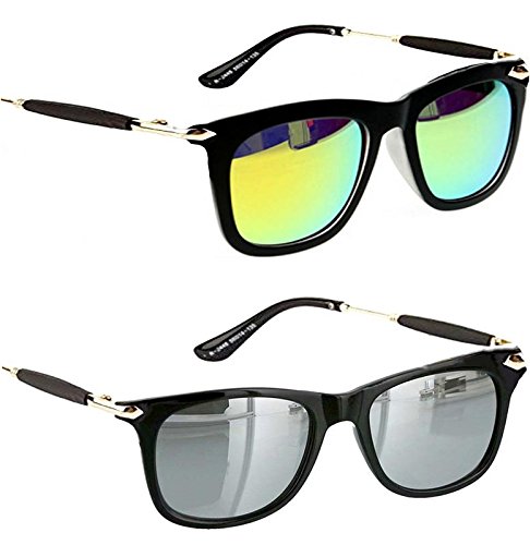Younky Unisex Combo Pack of UV Protected Branded Wayfarer Stylish Silver Mercury Sunglasses For Men Women Boys And Girls ( YNSS_GM-SM |55| Silver ) - 2 Sunglass Case RS.499 (80.00% Off) - Amazon